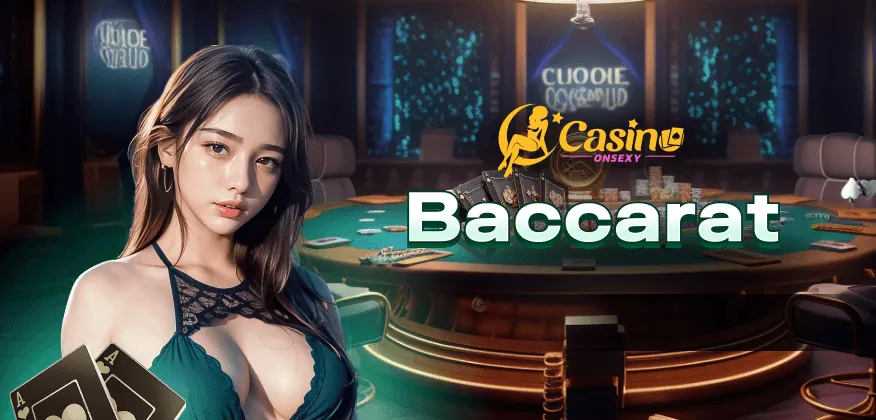 Bàn Baccarat sang trọng với các chip cược và thẻ bài